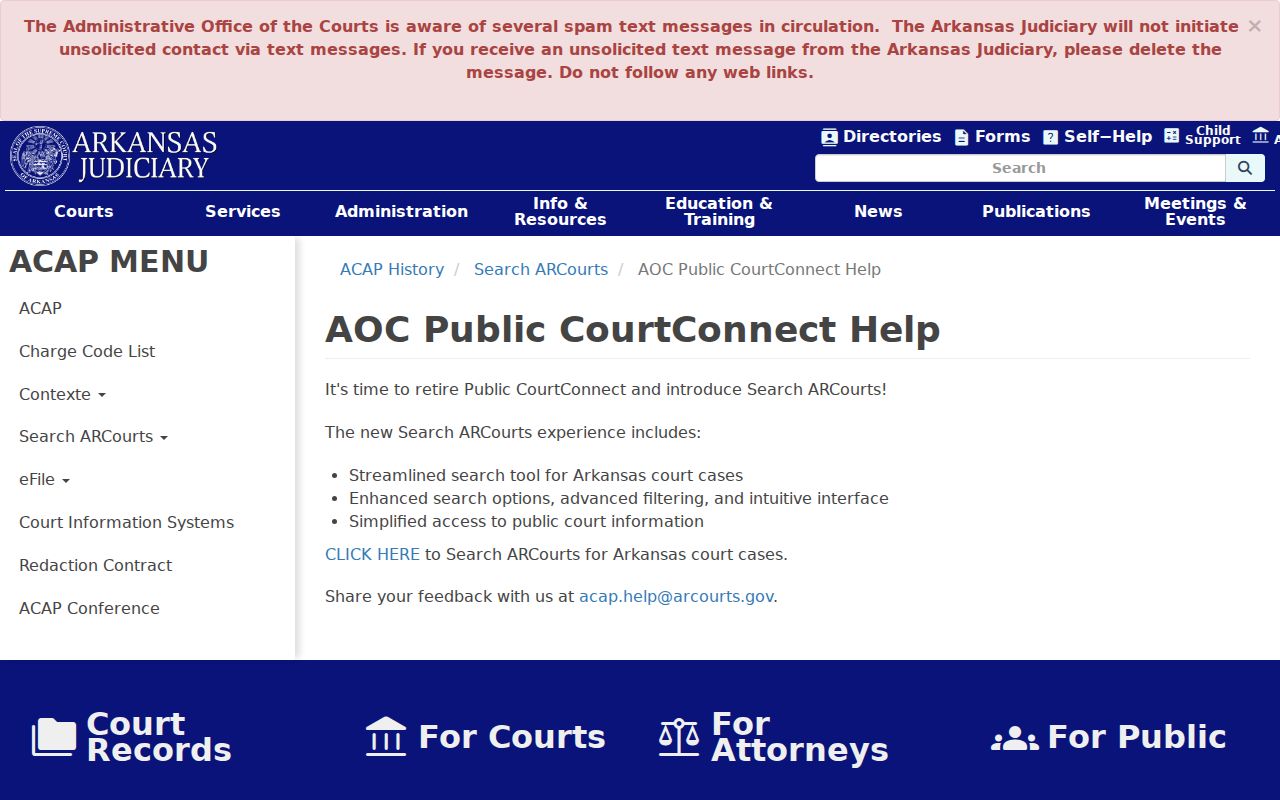 Newton County case search transition from CourtConnect to Search ARCourts