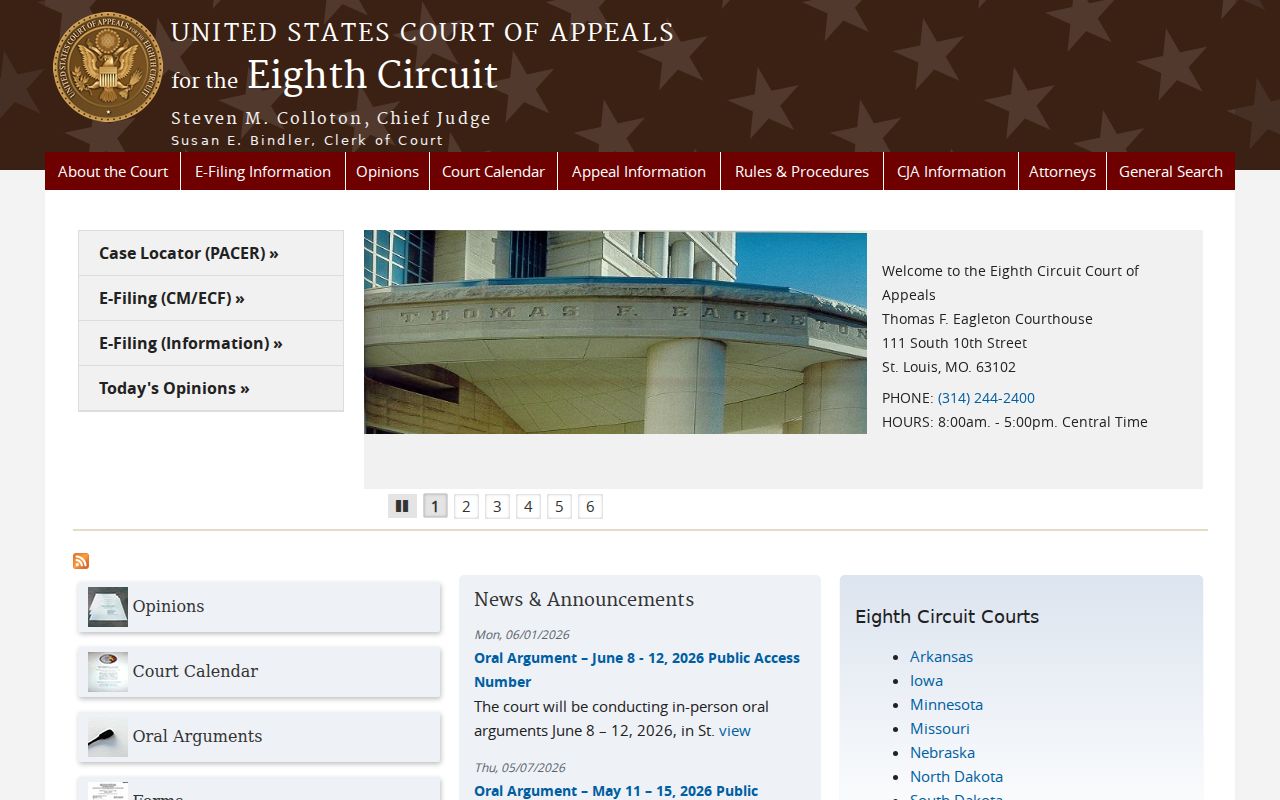 Deer court docket federal appeal route through the Eighth Circuit