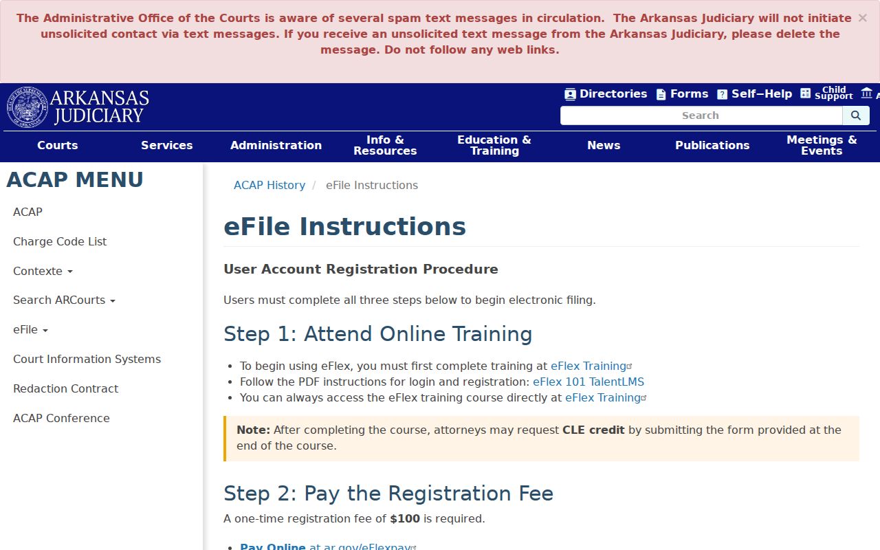 Newton County traffic court records Arkansas electronic filing instructions