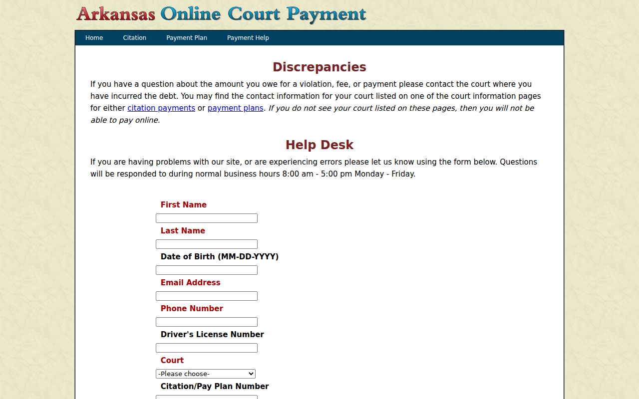 Newton County traffic court records eTraffic technical help form